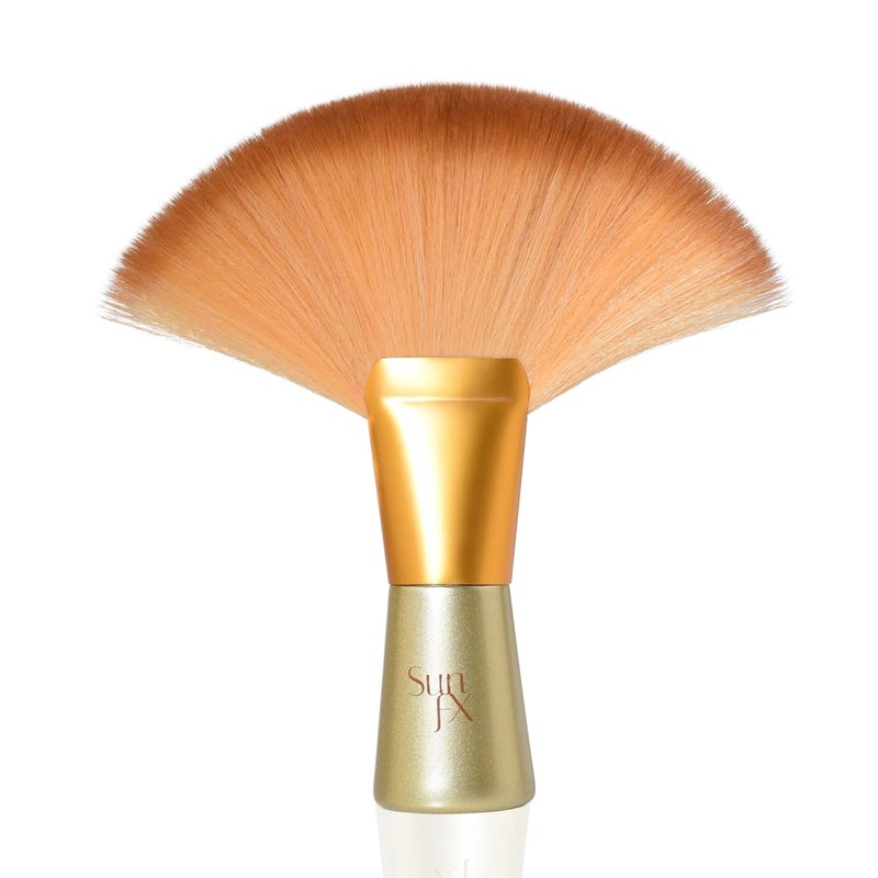 sunfx Finishing Powder Brush | Large Professional Fan Brush for Salon Use | Perfect For Spray Tan Powder - Image 1